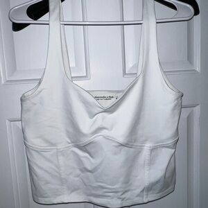 White Abercrombie crop Tank Top